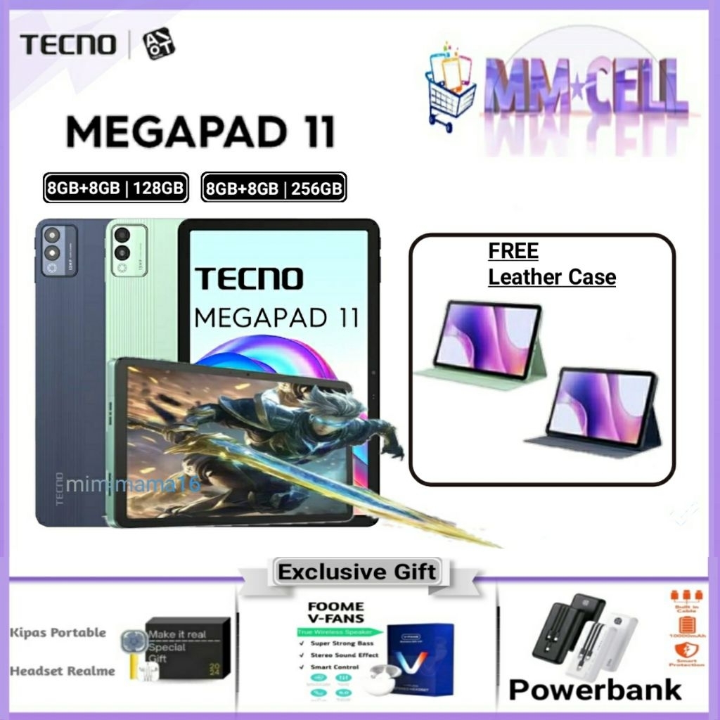 TECNO MEGAPAD 11 RAM 8/256 GB GARANSI RESMI TECNO