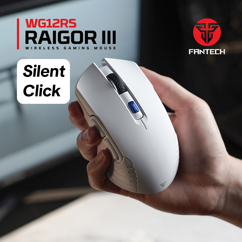 Fantech Raigor III WG12 Wireless Gaming Mouse Rechargeable Baterai Mouse Wireless Gaming Silent Click WG12RS