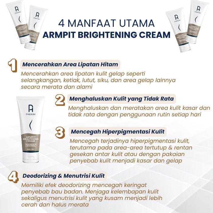 READY 2 PCS PHERINI Armpit Brightening Cream - Bantu mencerahkan, melembutkan, dan meratakan warna