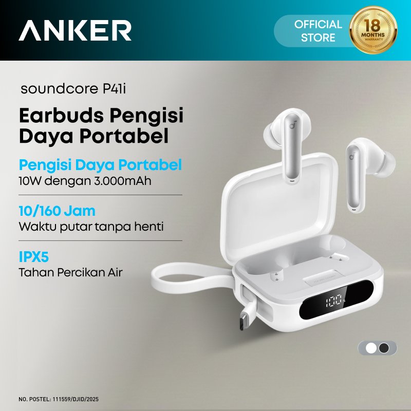 Anker soundcore TWS P41i Wireless Earbuds with Portable Phone Charger (Built-in) - A3937