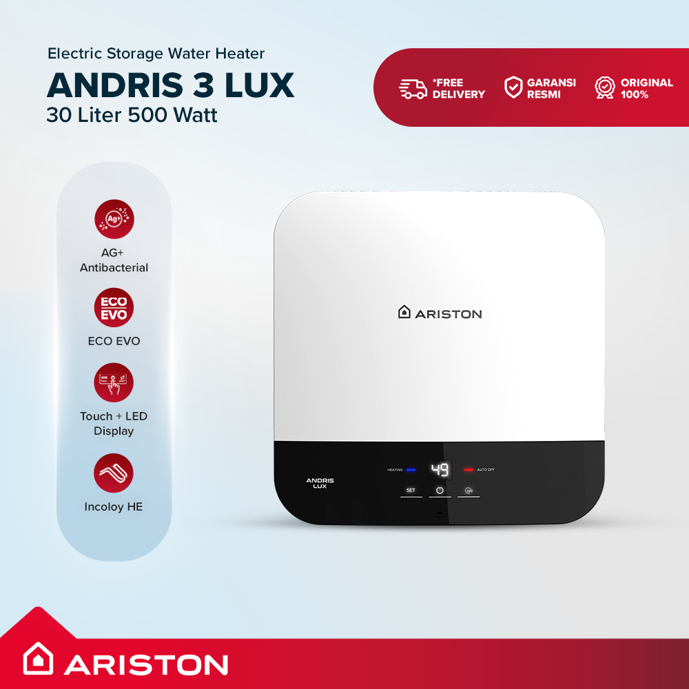 Ariston Water Heater Andris 3 LUX 30 Liter 500 Watt