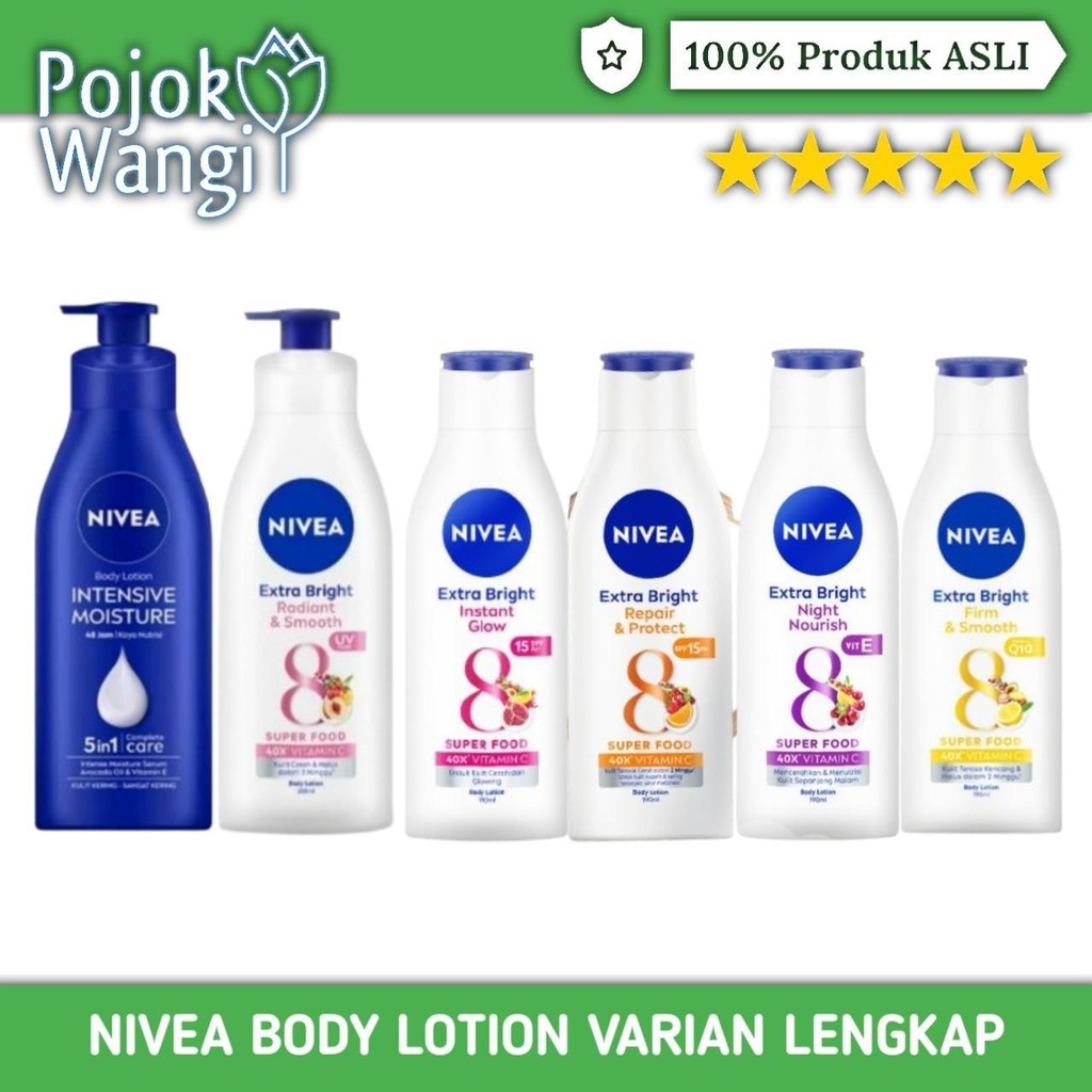 Body Lotion care & protect moisturizer dari nivea 180ml 390ml - Pilih ukuran dan Varian Kering Hydrating Kusam