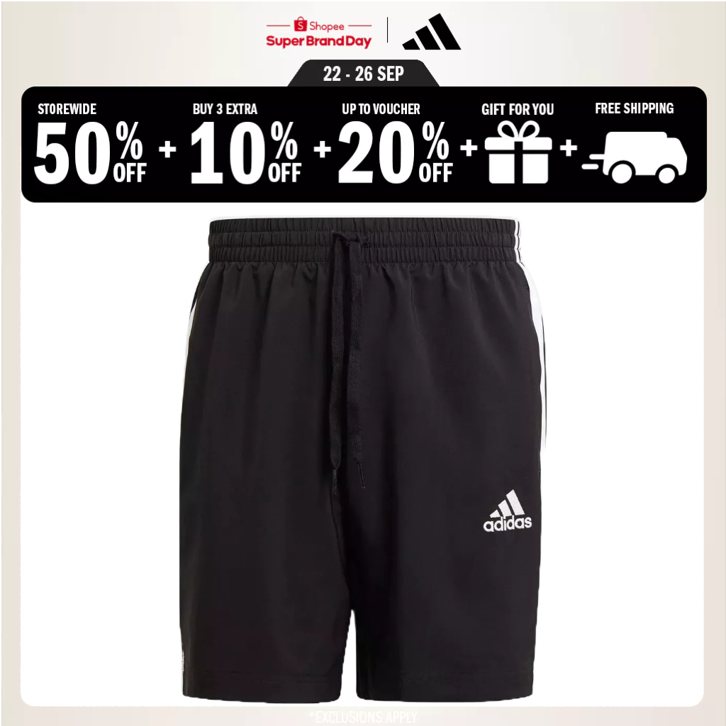 adidas Lifestyle AEROREADY Essentials Chelsea 3-Stripes Shorts Men Black GL0022
