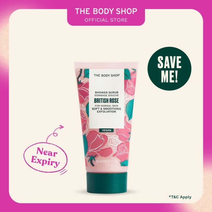 TERBARU The Body Shop British Rose Shower Scrub 50ml BISA GOSEND!