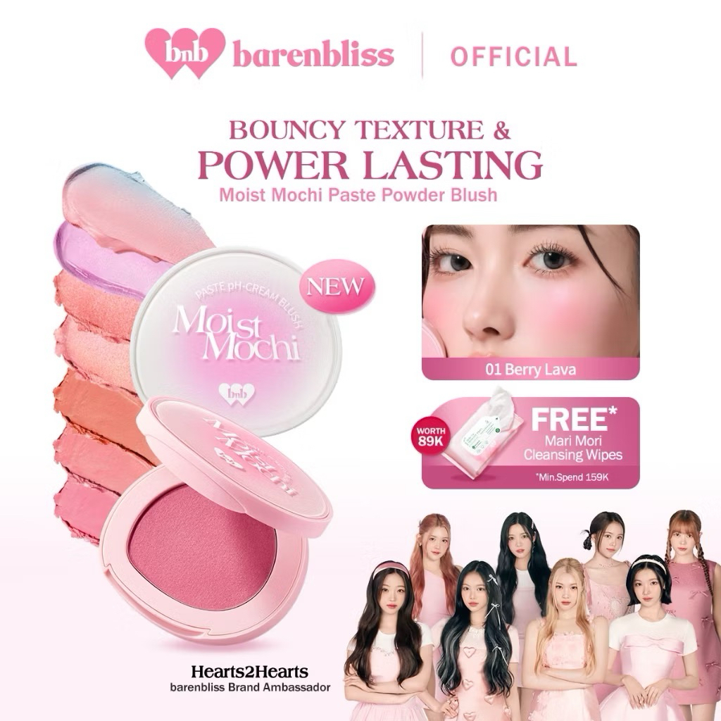 Jual BNB Barenbliss Moist Mochi Paste Powder Blush - Shade 01 Berry Lava | Shopee Indonesia