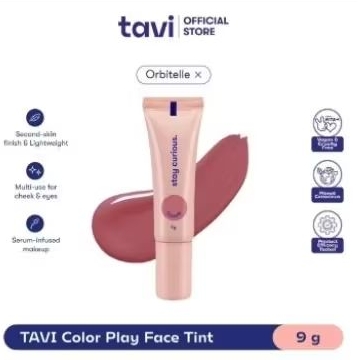 Jual tavi 3 in 1 color play face tint cream liquid blush on cair shade orbitelle | Shopee Indonesia