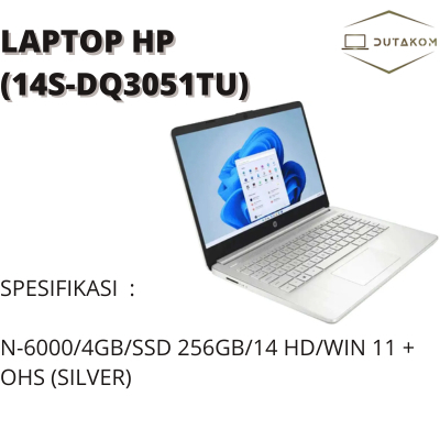 Jual LAPTOP HP 14S-DQ3051TU 256GB (SILVER) | Shopee Indonesia