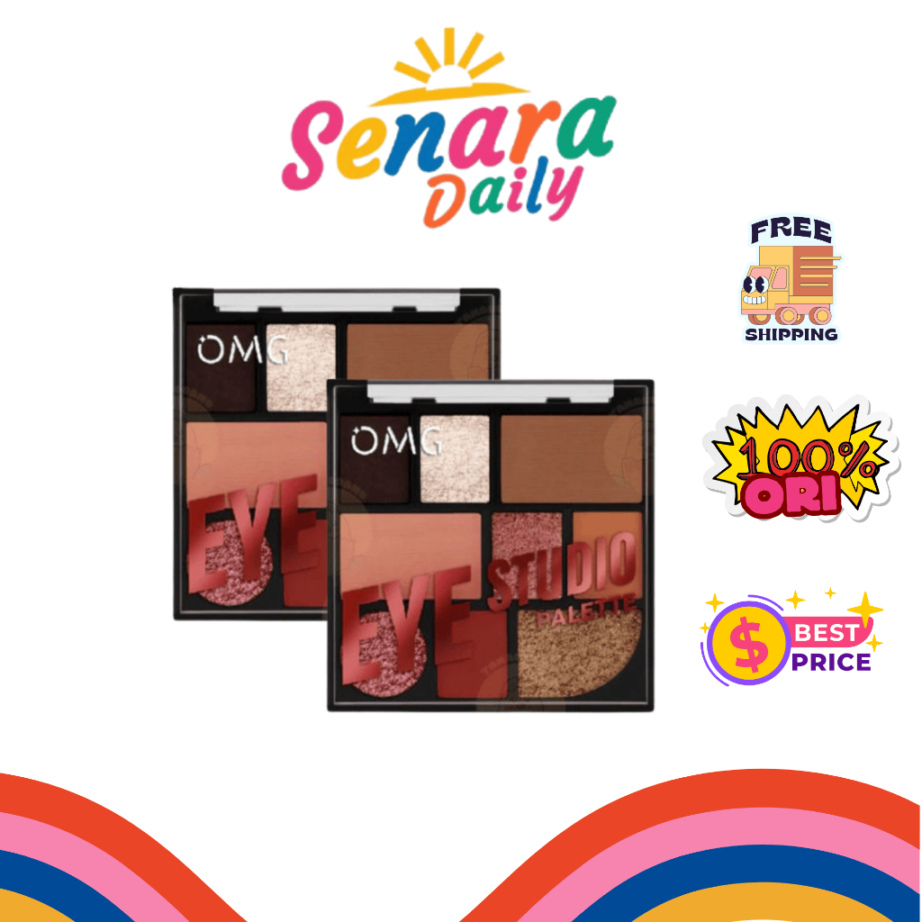 SENARA (2 Lebih Hemat) OMG Eyeshadow OH MY GLAM Eye Studio Palette - 9shades 8,5gr