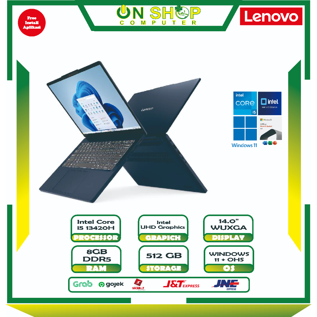 LENOVO IdeaPad Slim 3 14IRH10 Intel Core i5 13420H 8GB 512GB W11 OHS M365 Cosmic Blue