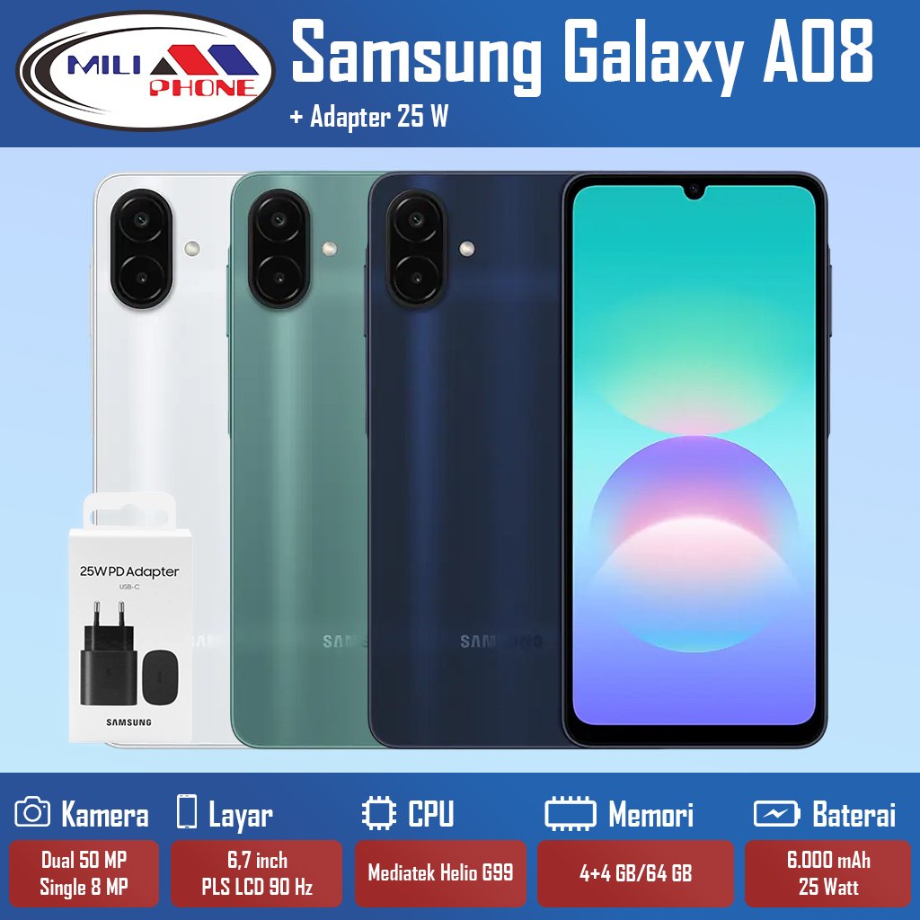 Samsung Galaxy A08 Garansi Resmi 1 Tahun