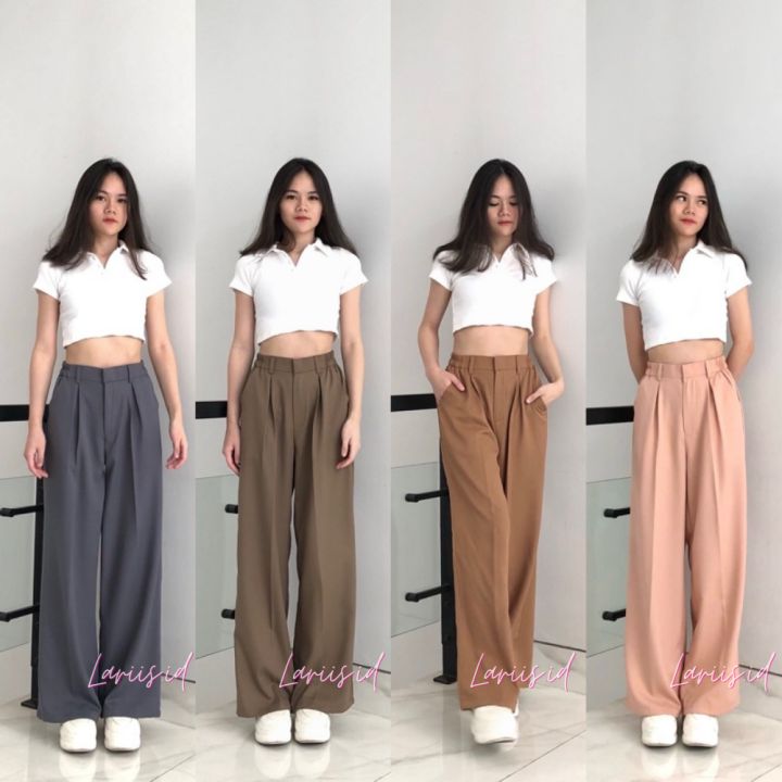Loose Pants Trousers Wanita - Celana Anti Kusut - Celana Kulot Wanita - Celana Kantor Formal/Casual 118 - Celana Kulot Crinkle Highwaist Wanita Loose Cullote Pants terkini - Trousers Wanita - Celana Kulot Wanita - Celana Kantor Formal/Casual | Lazada Indo