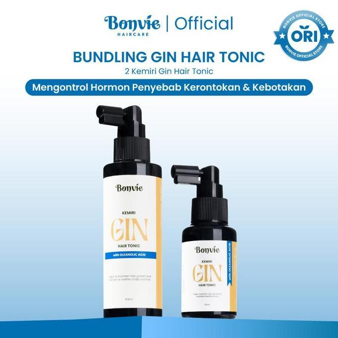 Wiji_Boseee - Exclusive Bonvie Anti Hairfall Kemiri Gin Hair Tonic (150Ml + 60Ml)