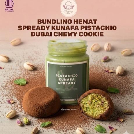 Bundling Duo Best Pistachio Kunafa Spread & Dubai Chewy Cookie Chocolate Dubai Chewy Cookie best seller