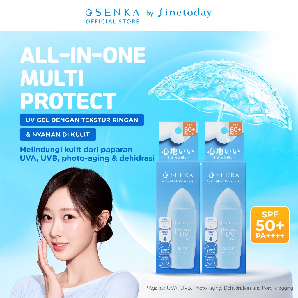 [TWINPACK] SENKA Perfect UV Gel 80ml SPF50+ PA++++ Sunscreen UV Protection