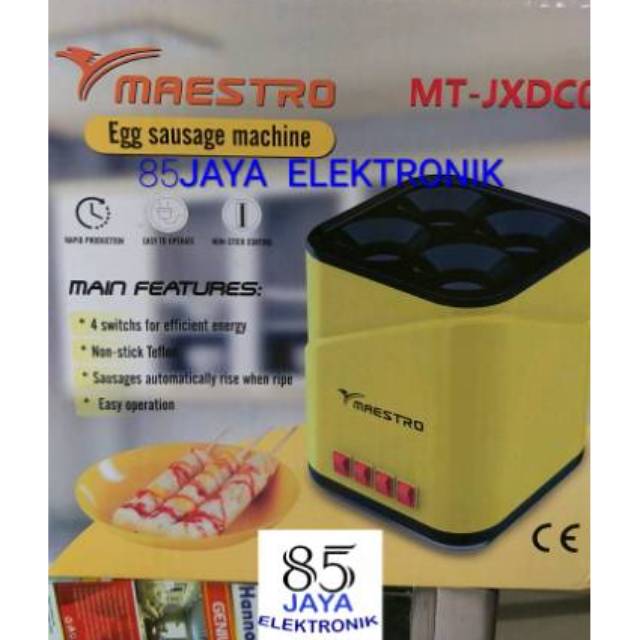 Jual Mesin Sosis Telur Sostel Egg Sausage Machine Listrik 4 Lubang Maestro | Shopee Indonesia