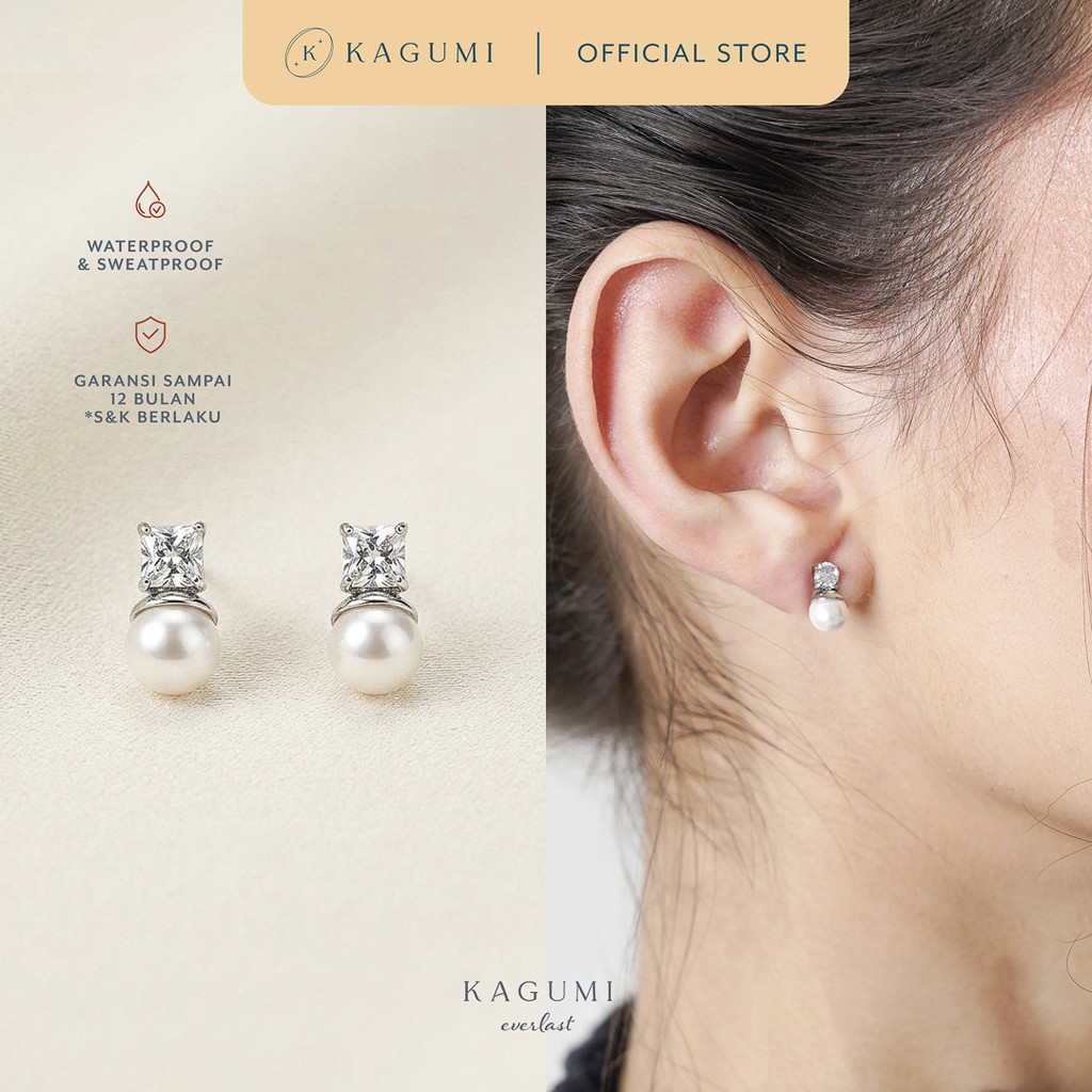 Jual KAGUMI Everlast - Serena Pearl Earrings | Anting Tusuk Mutiara Titanium Wanita | Shopee Indonesia