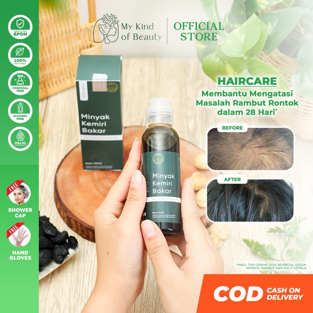 [New Product] My Kind of Beauty - Minyak Kemiri Bakar MKB Original | BPOM | Halal | 100% Alami | Penumbuh Rambut & Alis Terbaik!