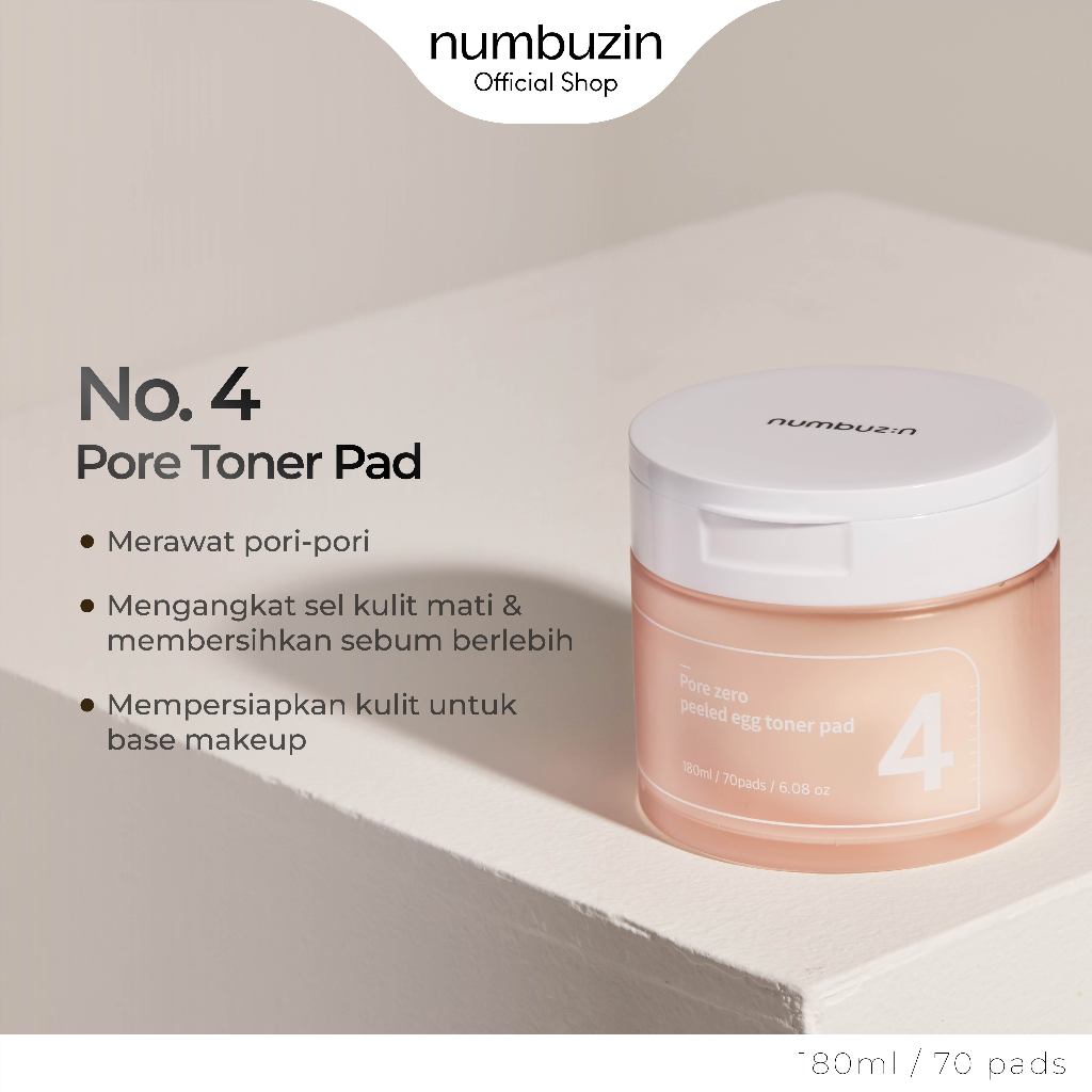Numbuzin No. 4 Pore Toner Pad 180ml/70 pads