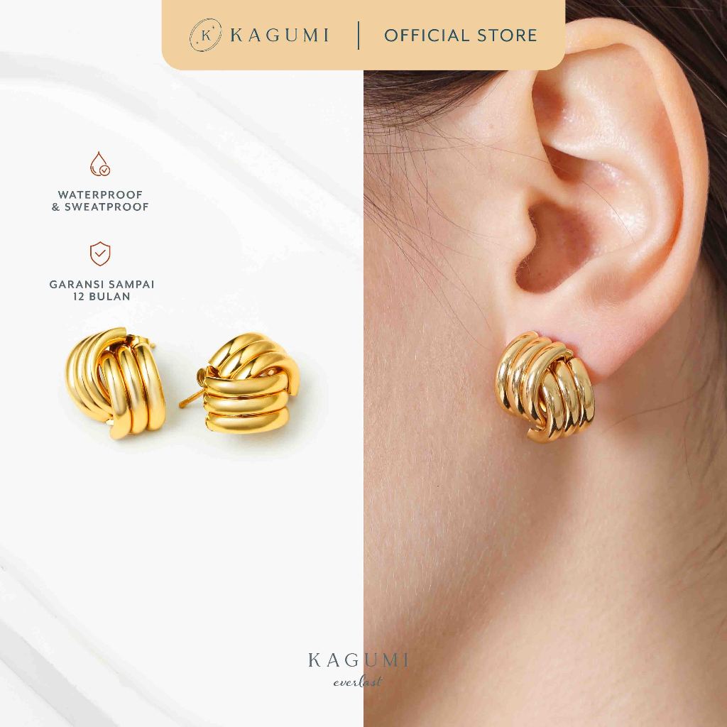 Jual KAGUMI Everlast - Geneva Earrings | Anting Tusuk Titanium Wanita | Shopee Indonesia