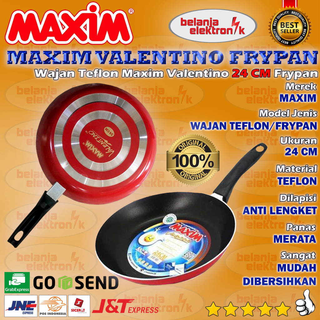 MAXIM VALENTINO FRY PAN WAJAN TEFLON 24 CM