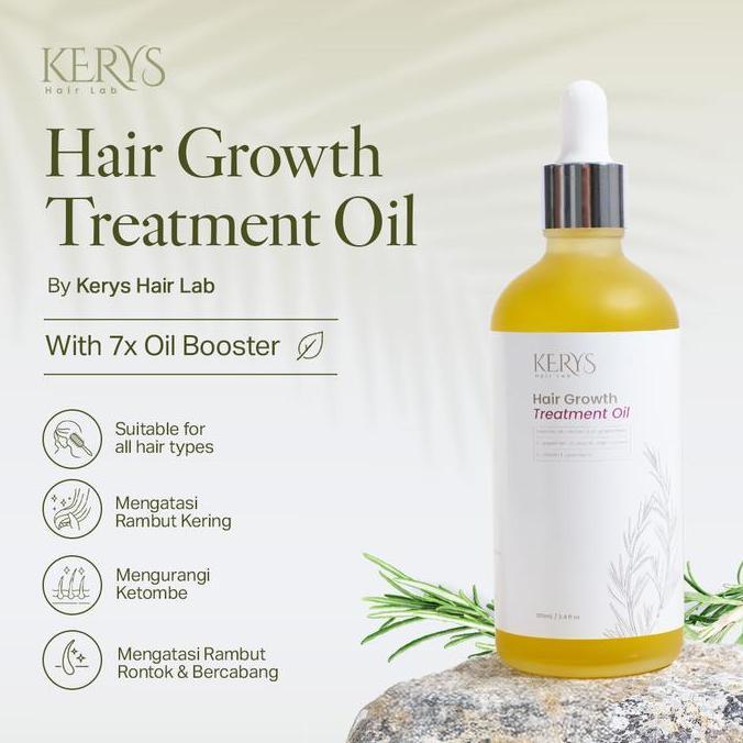 Hair Treatment Oil - KERYS Hair Lab | Perawatan Rambut Rusak Hair Oil 100% Natural Penebal Rambut