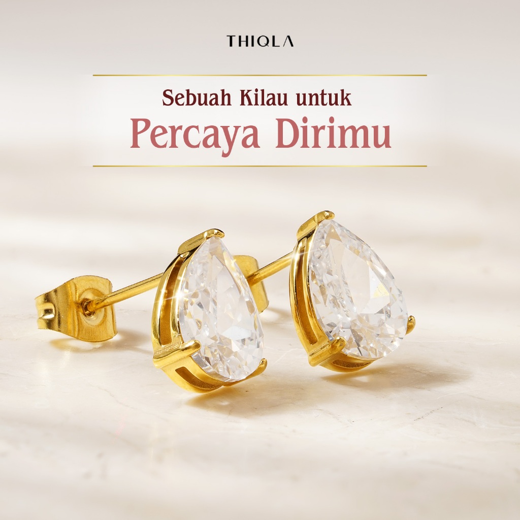 Jual THIQLA - Anting Permata CALISTA - Anting Tusuk Wanita Elegan Korean Style - Stainless Mirip Anting Juntai Titanium Ori Anti Karat Bisa utk Anak Dewasa | Shopee Indonesia