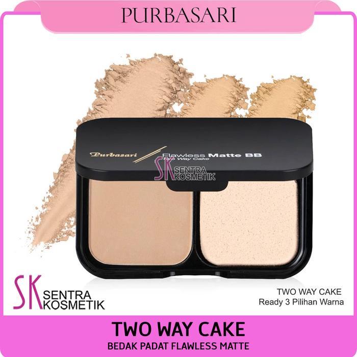 READY Terlaaris PURBASARI Flawless Matte BB Two Way Cake Bedak Padat Compact Creamy Promo Murah
