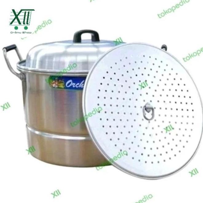 Jual ORCHID 18 Aluminium Steamer Pot 18 Cm Panci Kukusan Dandang Langseng | Shopee Indonesia