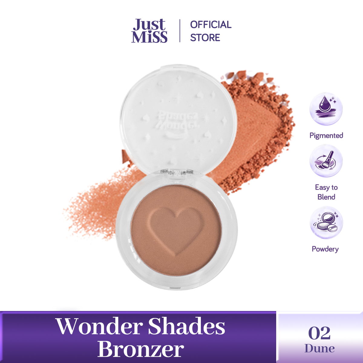 JUST MISS Wonder Shades Blush On 4.4g - Makeup Cosmetic Perona Pipi Pigmented Komestik Tahan Lama Original