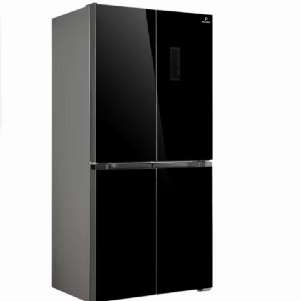 POLYTRON Kulkas Side By Side 4 Pintu New Belleza Inverter – PRS 510X / 510 X Hitam Kaca