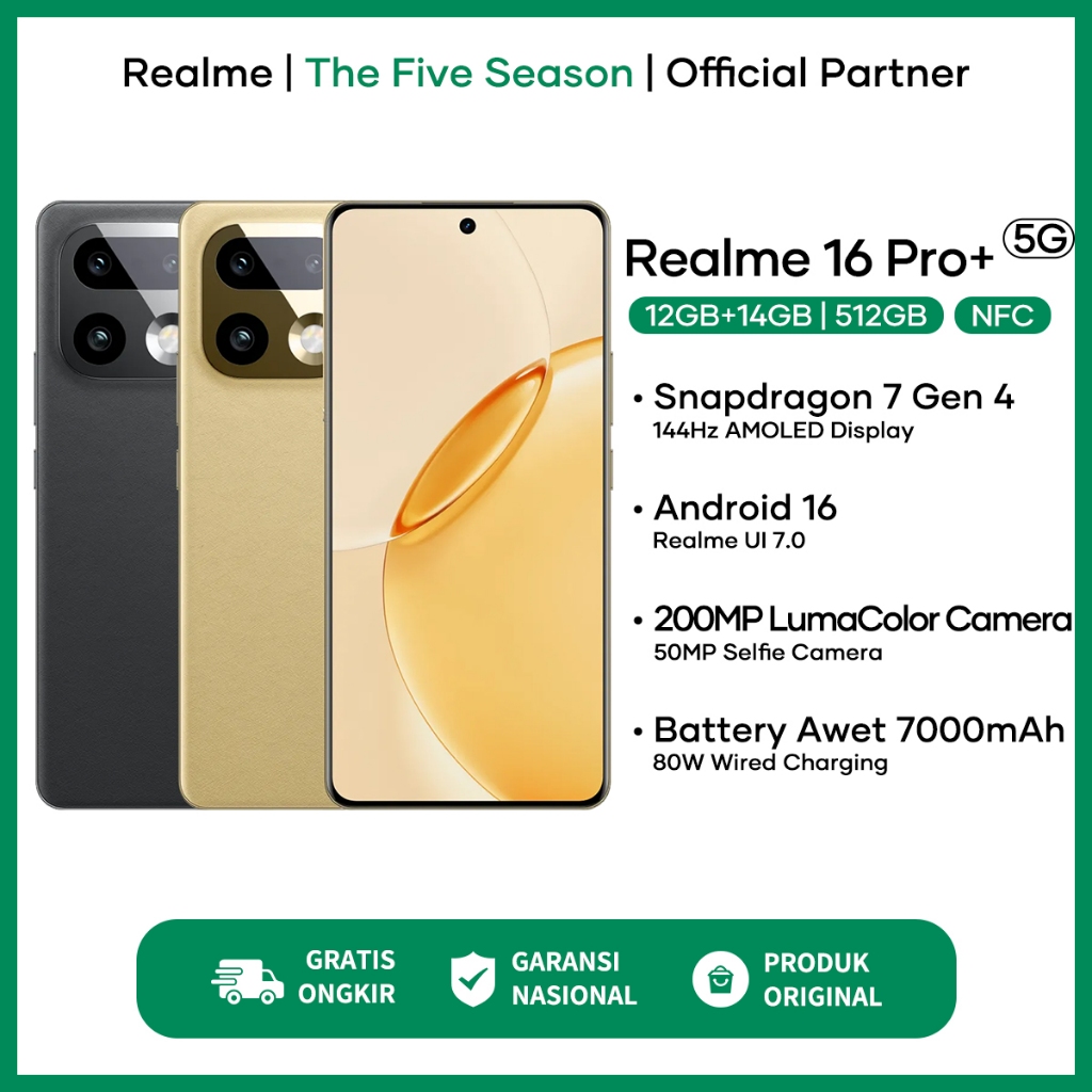 Jual realme 16 Pro Series 5G (12/256)(12/512) - Garansi Resmi realme Indonesia | Shopee Indonesia
