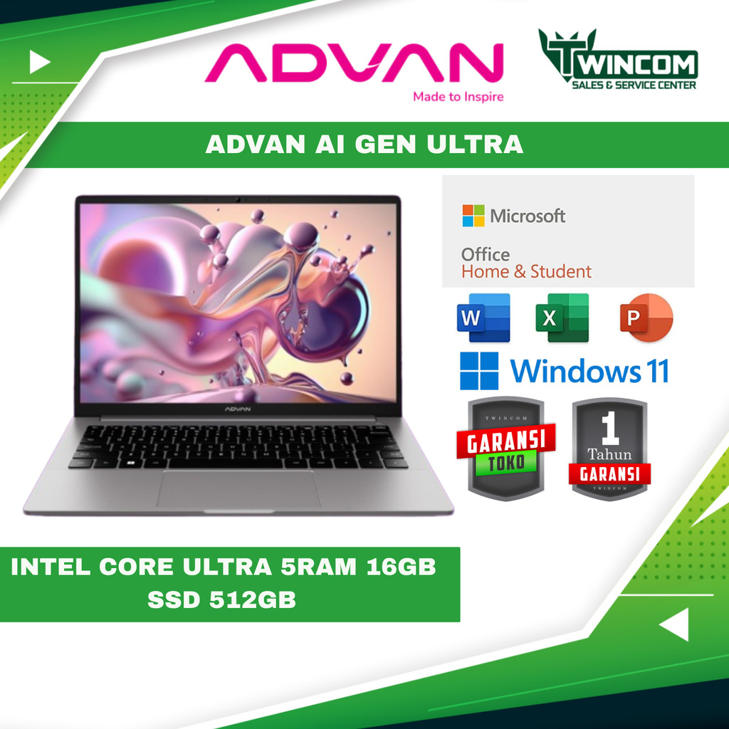 Advan AI Gen Ultra 5 125H 16GB SSD 512GB W11 14"WUXGA IPS