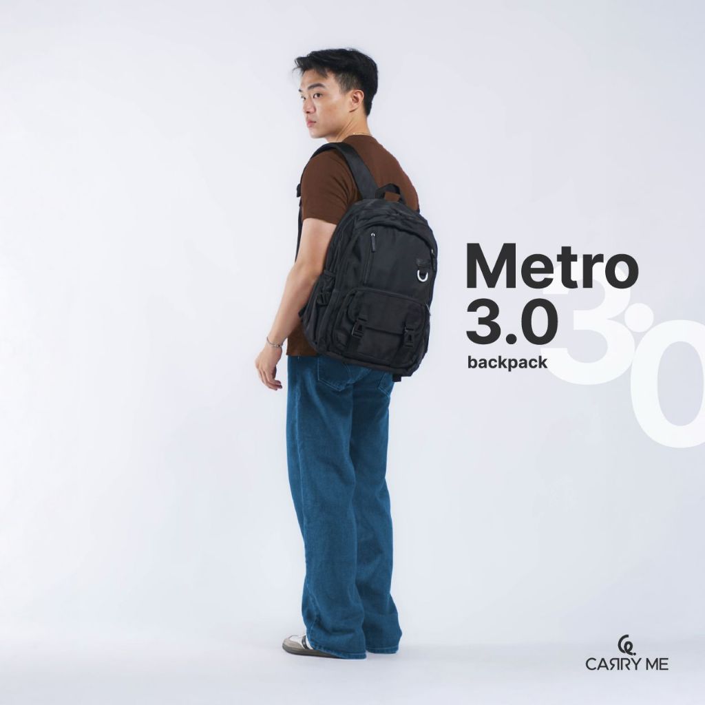 Jual Carry Me - Metro 3.0 Backpack / Ransel Unisex / Desain Modern, Muat Laptop 16inci, Ringan, dan Tahan Air | Shopee Indonesia