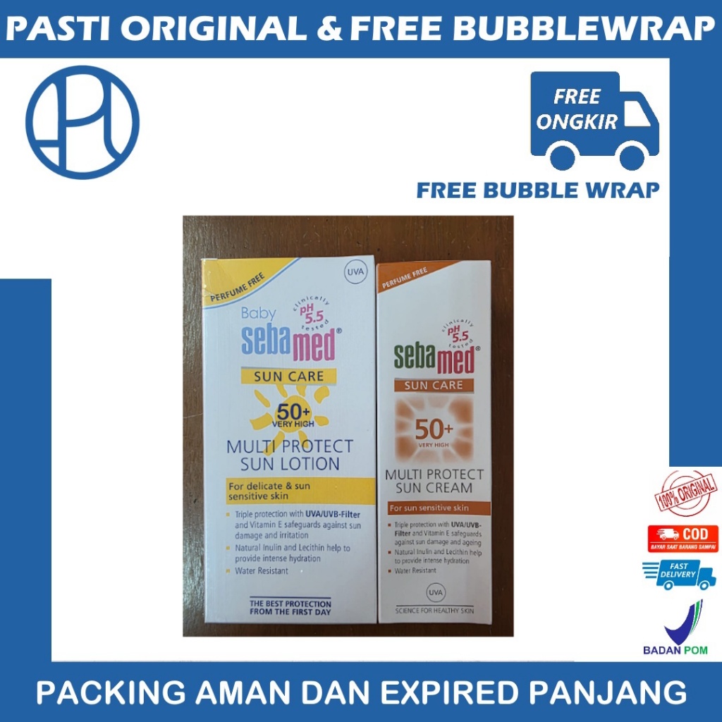 Jual SEBAMED SUN CARE SPF50+ MULTI PROTECT SUN CREAM LOTION | Shopee Indonesia