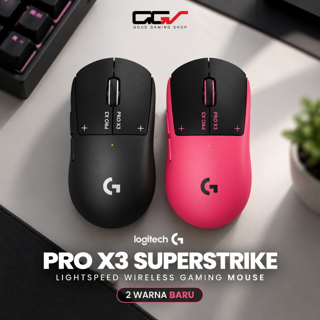 Jual Logitech PRO X3 SUPERSTRIKE LIGHTSPEED Wireless Gaming Mouse | Shopee Indonesia