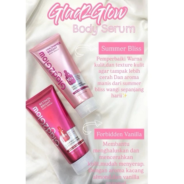 GLAD2GLOW Retinol - Niacinamide - 377 Spotless Bright Body Serum 180ml