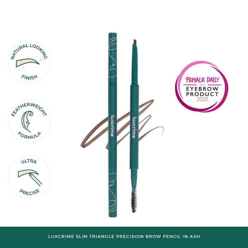 Luxcrime Slim Triangle Precision Brow Pencil In Ash