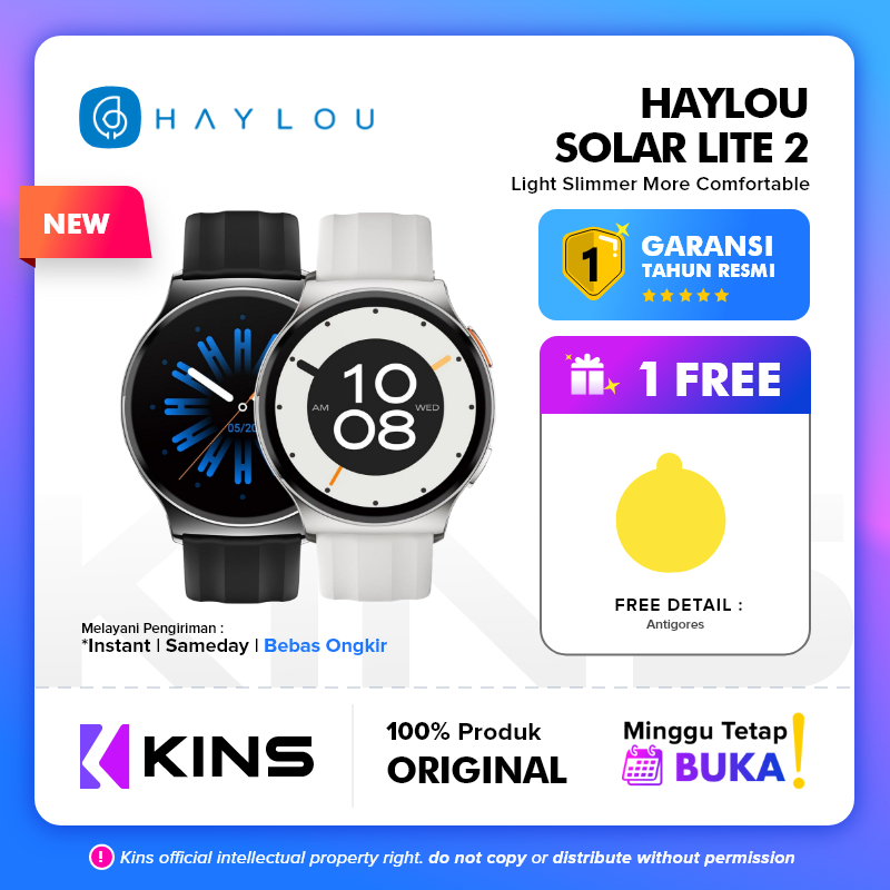 Jual Haylou Solar Lite 2 Smartwatch 1.43" AMOLED Display BT Call 1ATM Watch Sport Smart Notification | Shopee Indonesia
