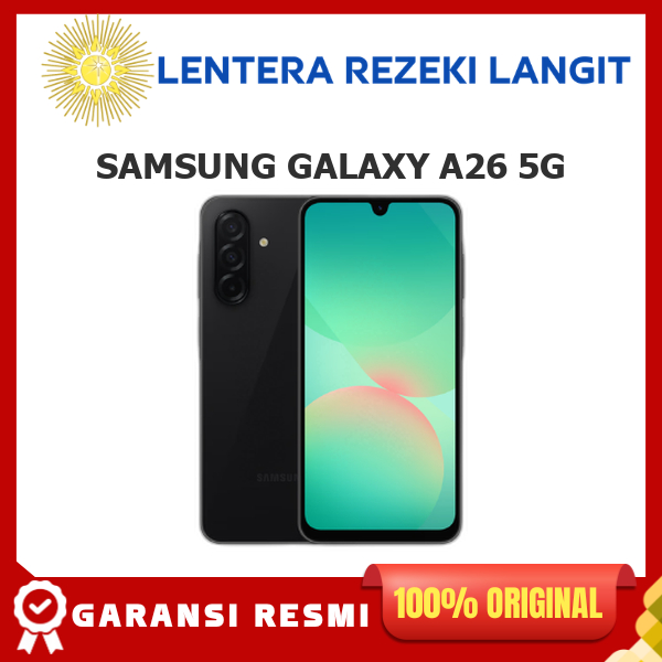 SAMSUNG GALAXY A26 5G 8/256GB Black / Hitam Garansi Resmi SEIN GALAXYA26