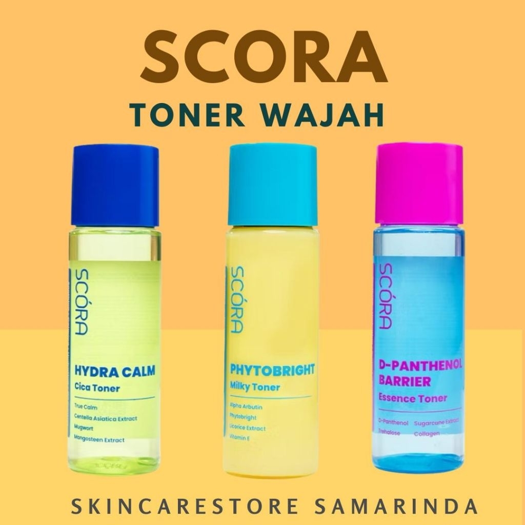 SCORA Toner Series 80ml - Hydra Calm Cica Toner, Phytobright Milky Toner, D Panthenol Barrier Essence