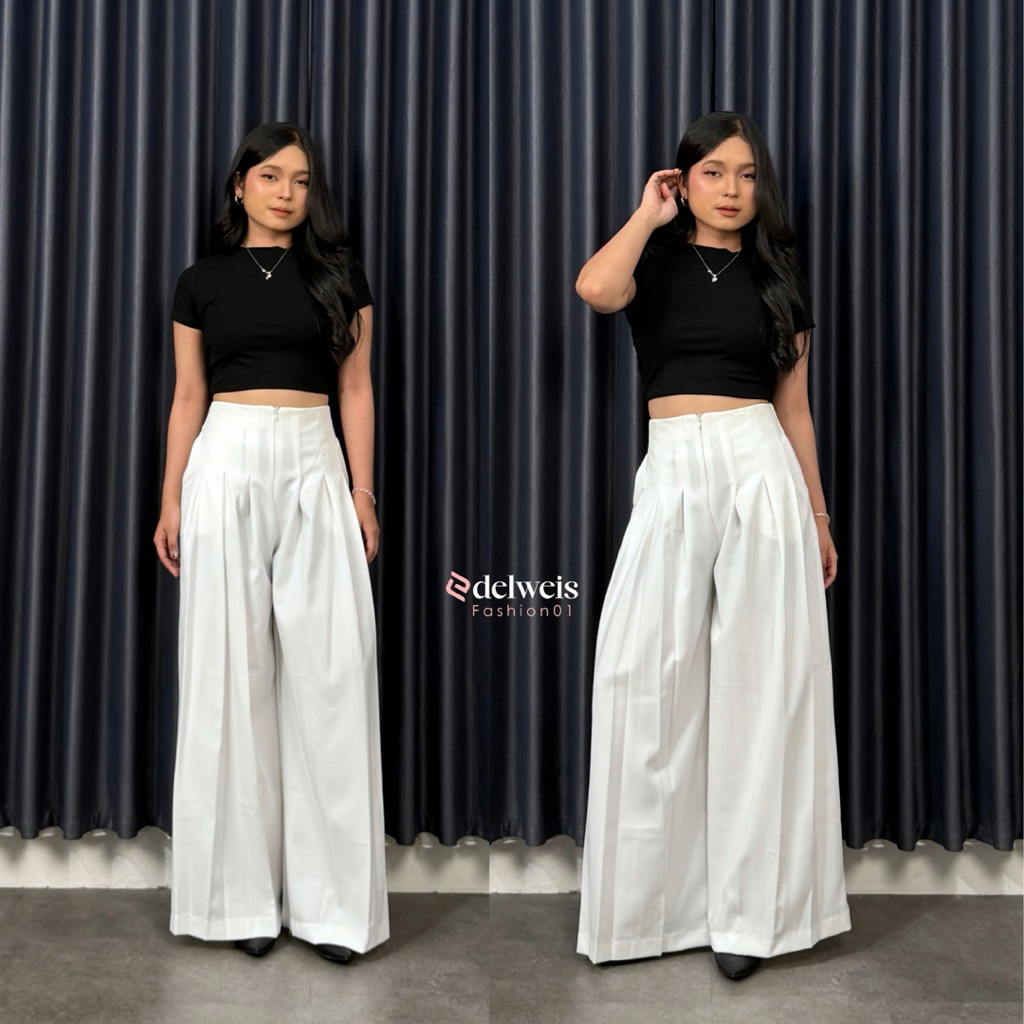 Jual EF - Lavie Pants Culote Palazzo Highwaist Celana Panjang Wanita - Celana Fashion Muslim Wanita Celana Kasual Trendy Viral | Shopee Indonesia