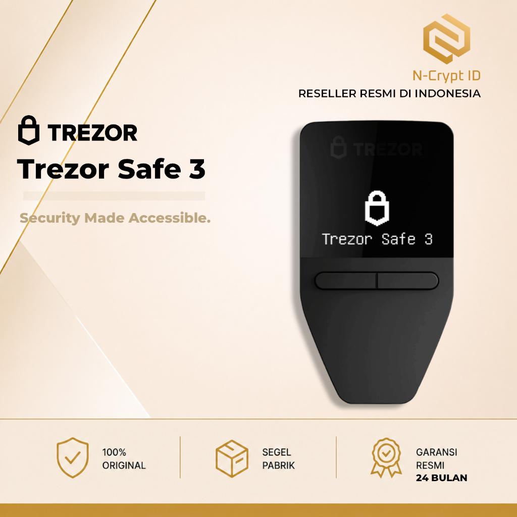 Jual Trezor Safe 3 Hardware Security Wallet Original Reseller Resmi | Shopee Indonesia