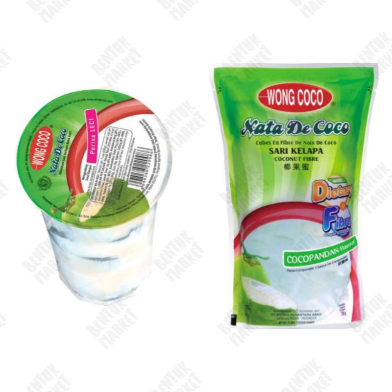 Jual WONG COCO Nata de Coco Pouch 360gr / Wong Coco Gelas 220gr / Nata De Coco | Shopee Indonesia