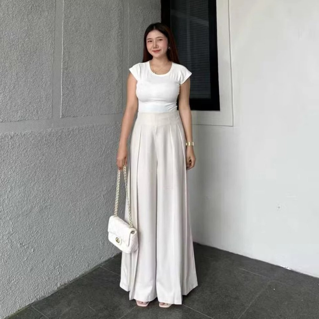 Jual RADEN | Lavie Pants - Celana Palazzo Wanita High Waist - Kulot Panjang Wanita Jumbo | Shopee Indonesia