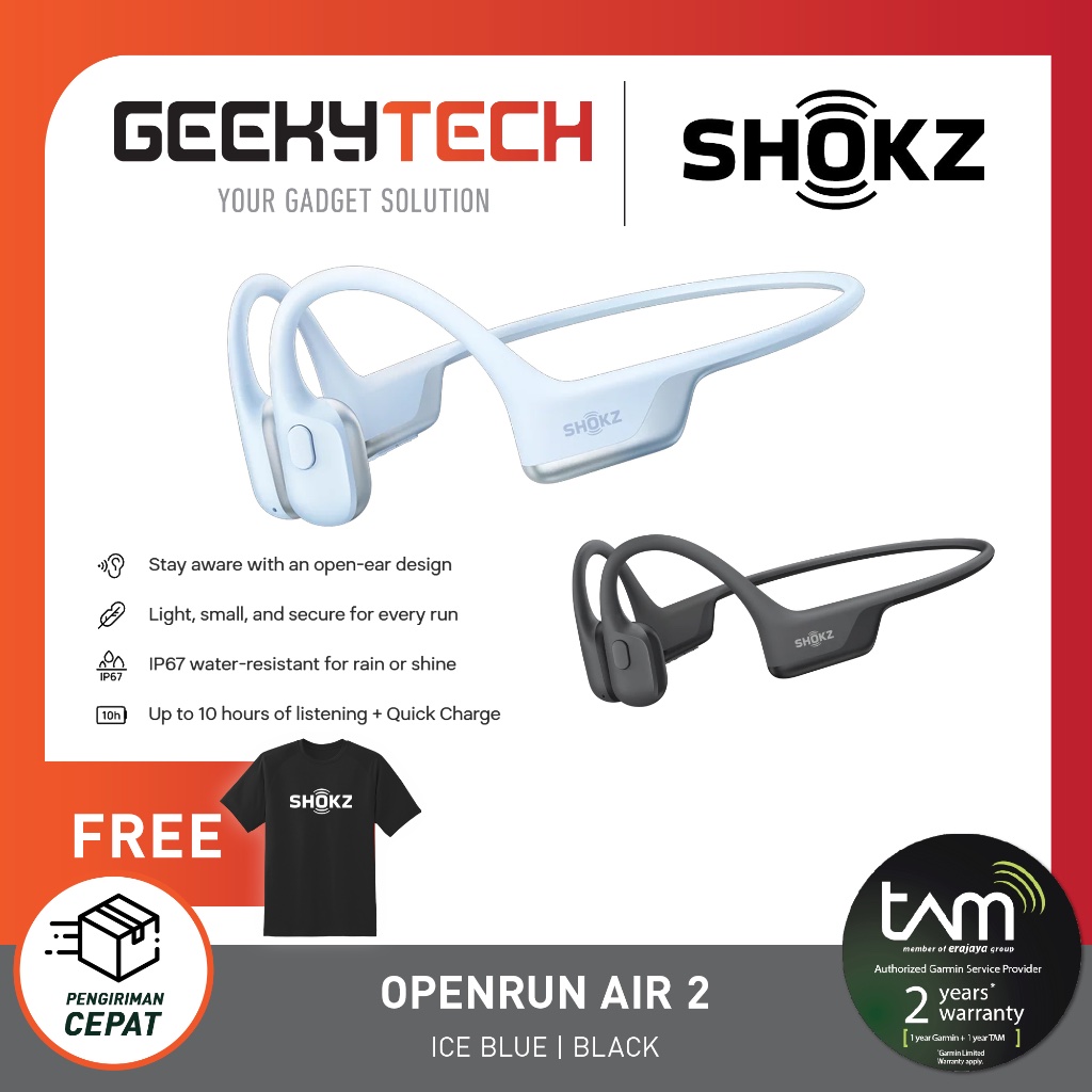 Shokz Openrun Air 2 - Garansi Resmi TAM
