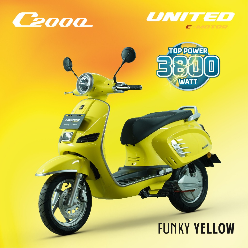 Jual UNITED E-MOTOR Motor Listrik C2000 - OTR JABODETABEK 2 Baterai | Shopee Indonesia