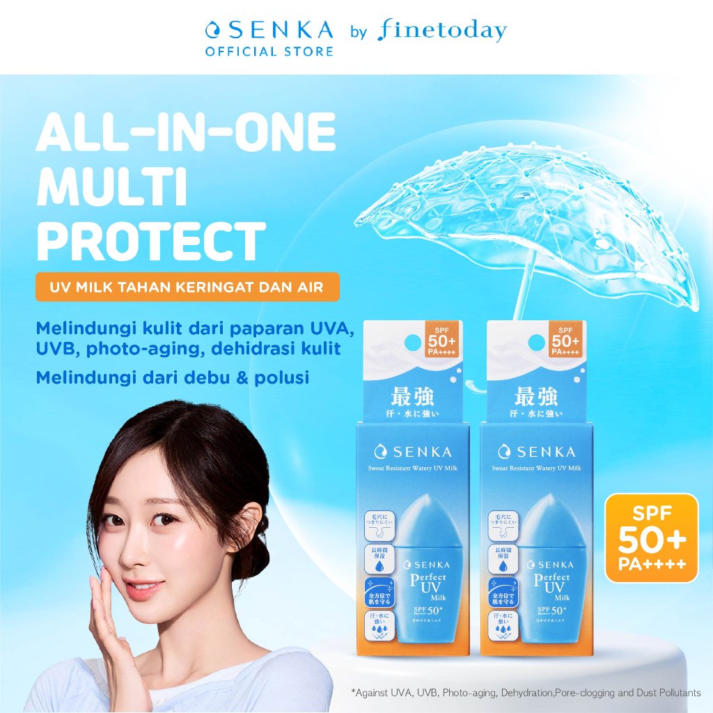 [TWINPACK] SENKA Perfect UV Milk 40ml SPF50+ PA++++ Sunscreen UV Protection
