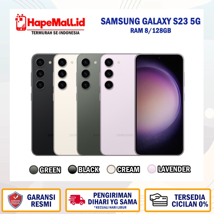 SAMSUNG GALAXY S23 5G 8/128 GB GARANSI RESMI SEIN TERMURAH