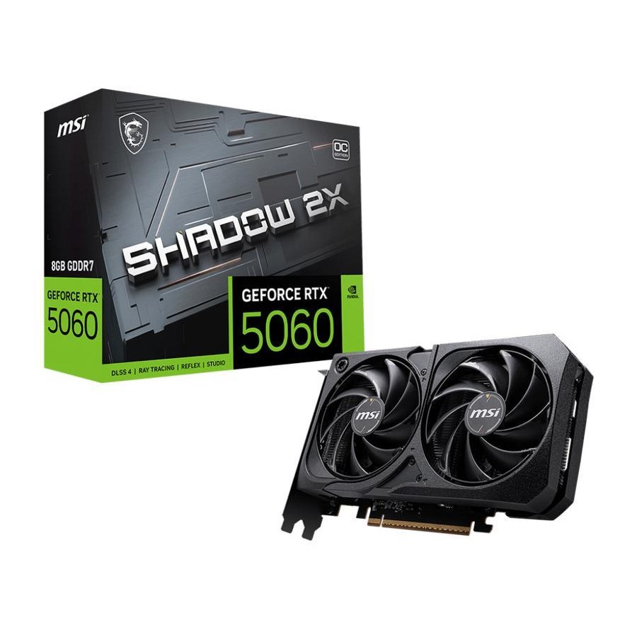 Jual MSI GeForce RTX 5060 SHADOW 2X OC 8GB GDDR7 | Shopee Indonesia