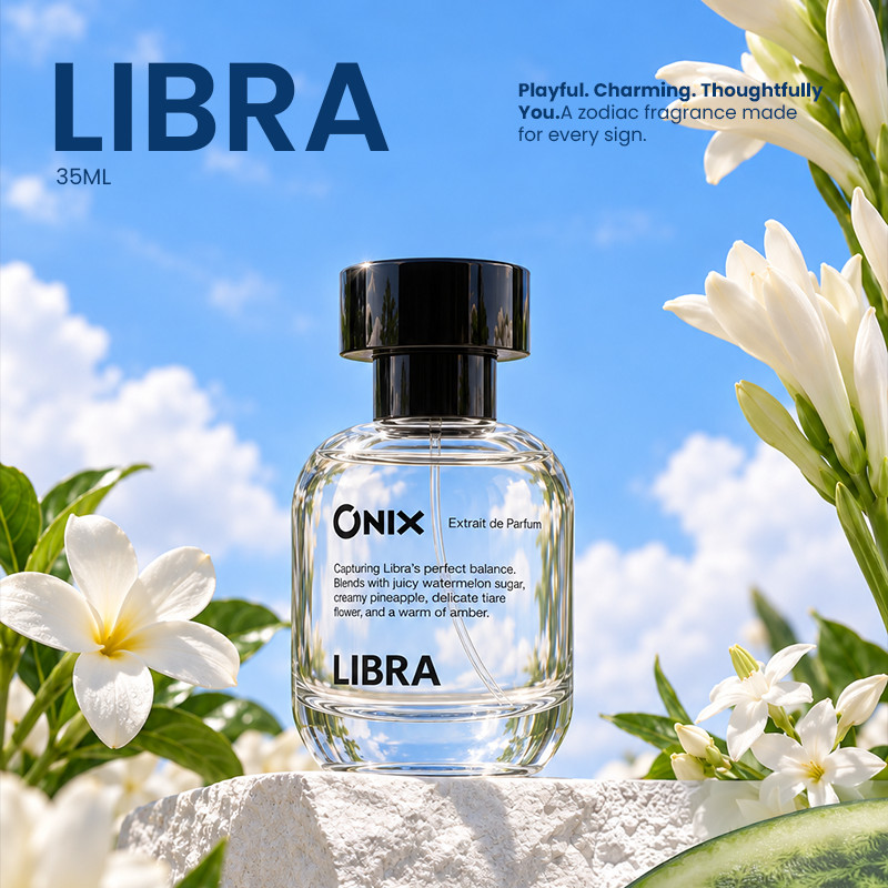 ONIX Fragrance Extrait de Parfum - LIBRA 35ML | Fruity Watermelon Sugar Floral Amber Perfume Unisex - Zodiac Edition